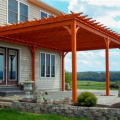 Classical Type of Outside Imaitation Wood Color WATERROOF Customerized Garden Aluminum Pergola with shadows or printscreen